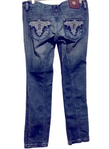 Antik Denim Y2K EMBROIDERED BLUE JEAN PANTS 30