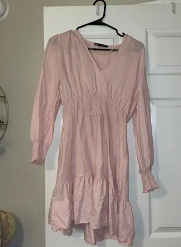 ZARA Pink long sleeve sun dress