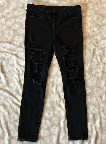 American Eagle  Next Level Stretch Hi Rise Jegging Jeans Black Size 16 Long