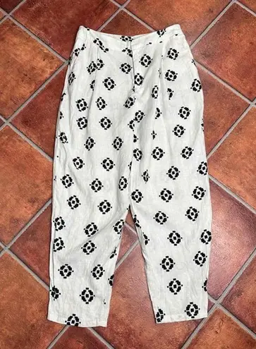 Sita Murt Atelier Edition 100% Linen Casual Pants White Size 8