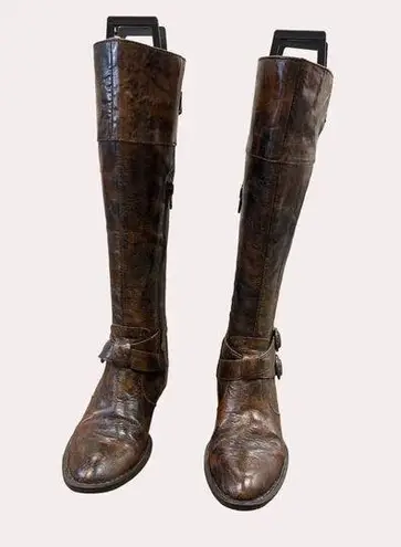 Born Crown women’s brown leather equestrian below knee boots 4/34 SKU 6168 Size undefined