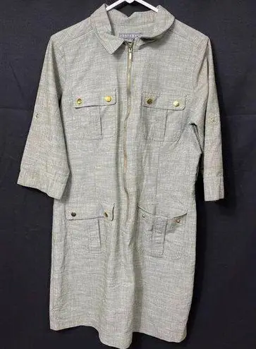 Sharagano SKU 7610 Womens Olive Green Utility Dress Size 12