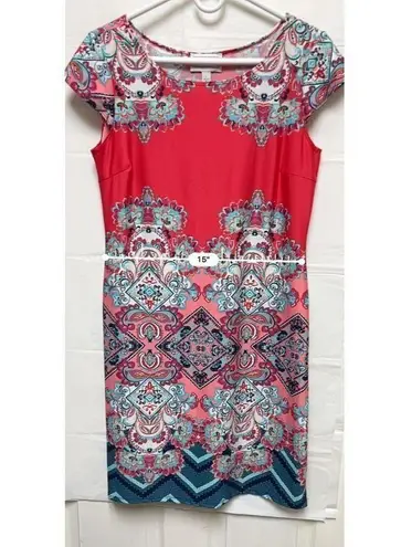 Karin Stevens BEDb) Women Size Small Dress Floral Scoop Red S work