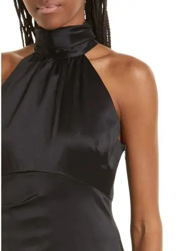 Cinq à Sept Cinq a Sept Naya Ruched Asymmetric Silk Dress Black Womens Size 8