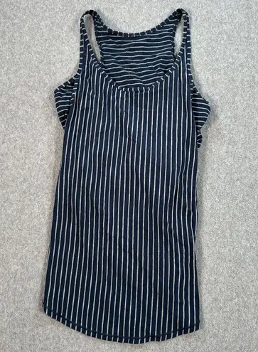 Lululemon  Vita Racer Tank Top Small/2/4 Inkwell Gray Stripe Blue Vertical Stripe thumbnail 1