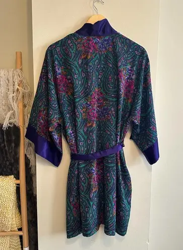 Victoria's Secret  Gold Tag Paisley Print Bath Robe One Size Fits All