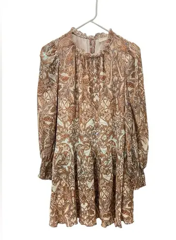 Ulla Johnson EUC  Maja Mini Long Sleeve Paisley Dress Size 8 Retails $550