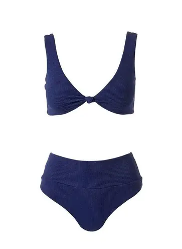 MELISSA ODABASH HAMPTONS NAVY RIDGES BIKINI SET, Top size 8 Bottom size 10,$417 Blue
