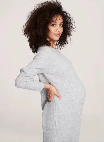 HATCH NWOT Gray Waffle Merino Wool Long Sleeve Dress Size XS