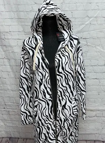 N: Philanthropy White Zebra Hoodie Dress Sz Small