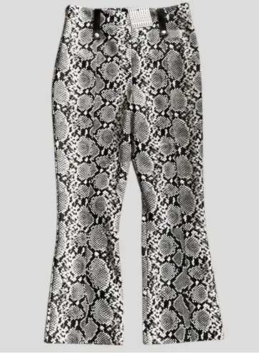 NWT VEDA Leather Snakeskin Crop High Rise Archive Pants Medium Retail $448.00