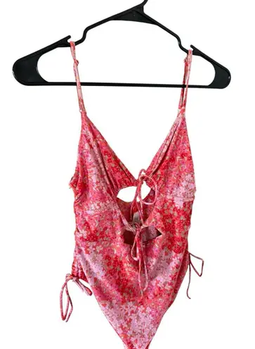 Bond Eye Australia Garden Floral Tied Together One Piece Swimsuit Pink Size L