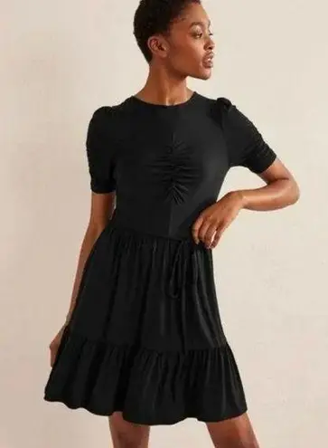 Boden USA NWT, Boden Black Ruched Bust Jersey Mini Dress, Sz 12P