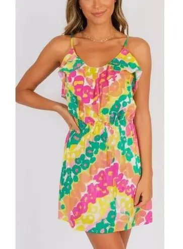 Britt Ryan Silk Floral Multi Halter Cocktail Dress Sleeveless Sz Small MSRP $300