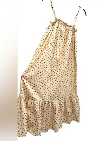 We Wore What Loose Shift Smocked Summer Sun Flower Maxi Smocked Dress Sunflower