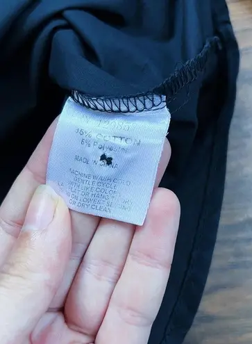 THE SHIRT by Rochelle Behrens • black cotton shirt puffed sleeve blouse ruffle Size XS