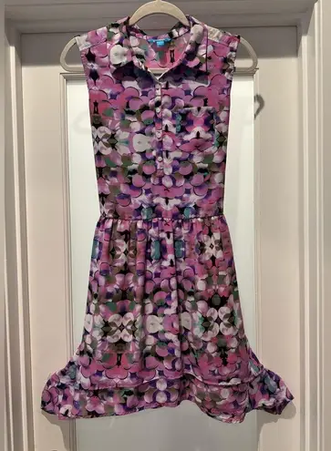 L’AMOUR Nannette Lepore Asymmetrical Size L Dress Purple Sleeveless Fairy Whimsy Size L