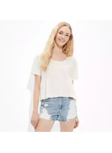 American Eagle Outfitters White Babydoll Top