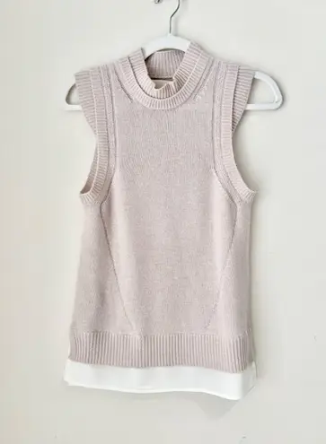 Brochu Walker Wool Cashmere Sleeveless Crewneck Knit Sweater Blush Women's XS