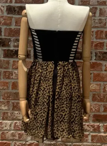 Rachel Roy RACHEL leopard and black dress with cutouts on the ribs. / 2 / GUC*