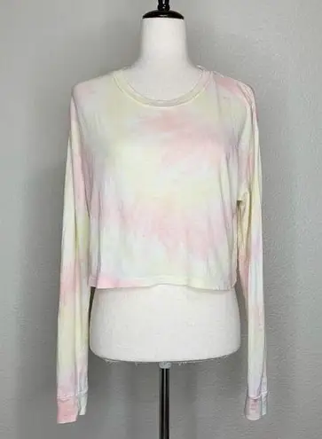 Reformation  Jeans 100% Organic Cotton Tie Dye Long Sleeves Cropped Top