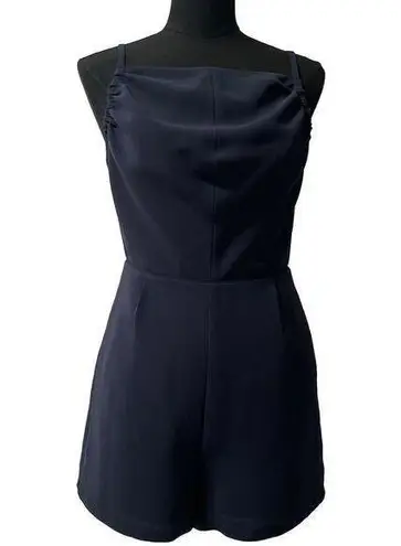 Reiss Sz 4 Navy Jumpsuit Romper With Pockets