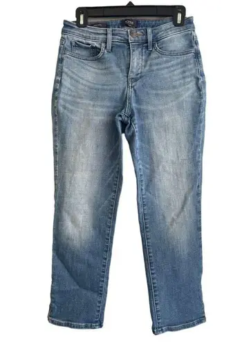 NYDJ Sheri Slim Ankle Lift Tuck Maele Stretch Shaping Jeans Split Hem 4