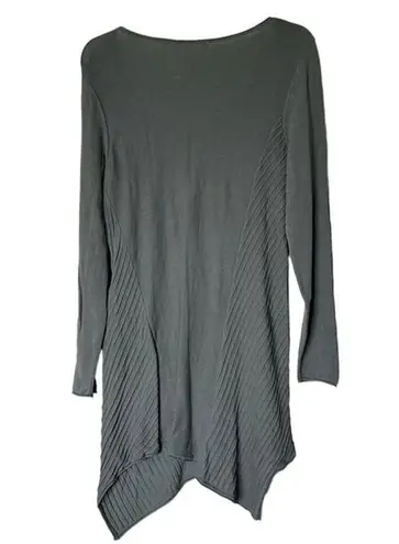 Soft Surroundings Asymmetrical Knit Sweater Grey size Small