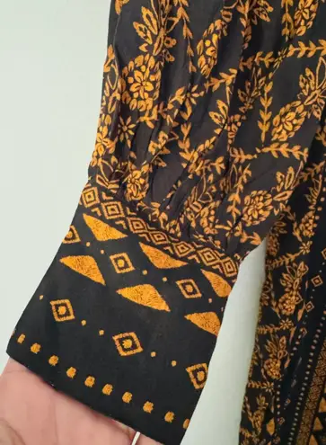 Farm Rio Printed V-Neck Tie Front Midi Dress, Size S