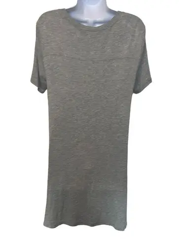 BCBGeneration  Women's Gray Short Sleeves Pullover T-Shirt Dress Size L