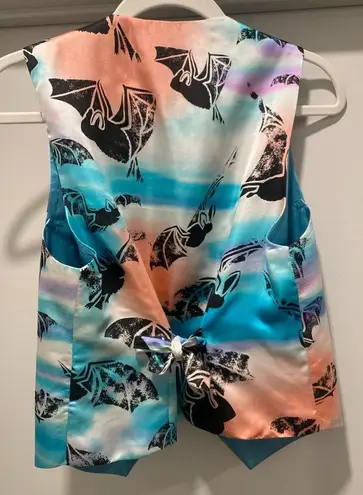 VTG 80s 90s Echidna Art Pastel Multicolored Bats Button