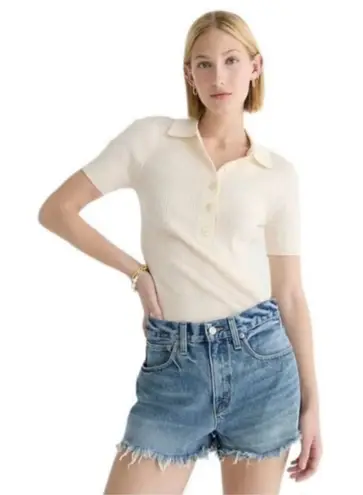 J.Crew Blue Relaxed Frayed Hem Jean Shorts Women's Size 25