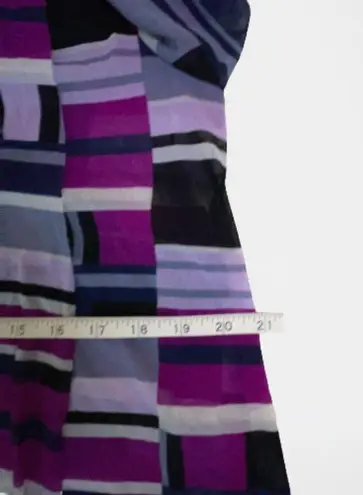 Alfani Women's Asymmetrical Pullover Blouse Navy Blue Purple Petite Large