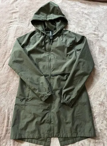 Mondetta Women Green Full Zip Up Hoodie Tunic Windbreaker Size Small