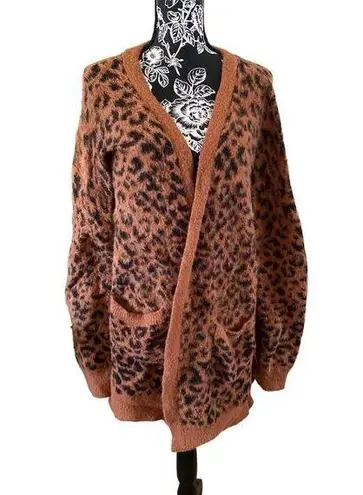 Maurice's  Leopard Print Cardigan Casual Career Workwear Winter