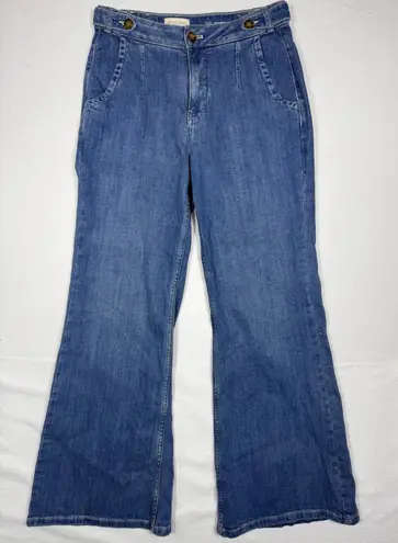 Pilcro Women's High Waisted Wide Leg Jeans trousers pockets size 26