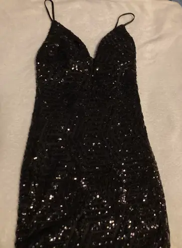 Windsor Black Sequin Mini Dress