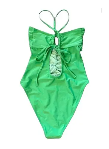 Scotch & Soda One Pcs Swimsuit Sz S Halter Ruched Feminine Preppy Cottage NWT