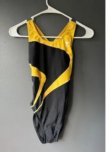TYR Women's Black and Yellow One