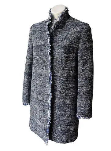 J. McLaughlin  “Walden” Long Line Coat in Denim Tweed, Sz S