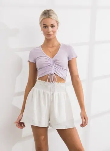 PaperMoon EVELYN FRONT STRING CROP TOP