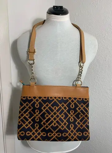 Spartina 449 Mareena hipster crossbody bag blue and gold