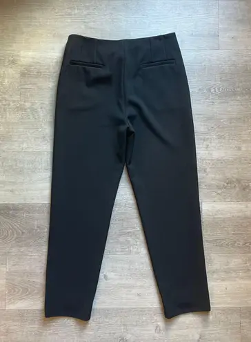Maje Palmy Belted High Waist Step Hem Crepe Black Pants Size FR40 (US L)