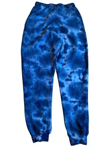 Zoozatz  Joggers Penn State Blue Tie-Dye, PaperBag Tapered Ankle Tie-Waist  EUC