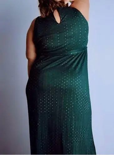 Baltic Born NEW Helen Sleeveless Sparkle Gown in Emerald Size Large