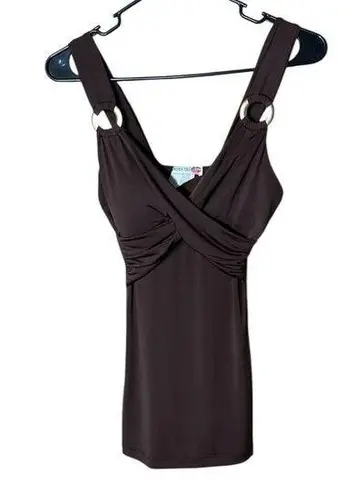 Body Central Vintage Y2K Brown Top Size S