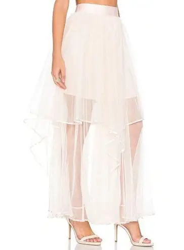 Free People NWT  Keep Me Tutu Maxi in Shell Sheer Tulle Skirt 0