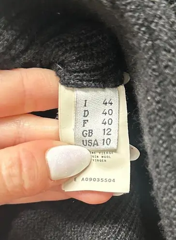 Moschino  Virgin Wool Black Peplum Ribbed Sweater 10 - Image 6