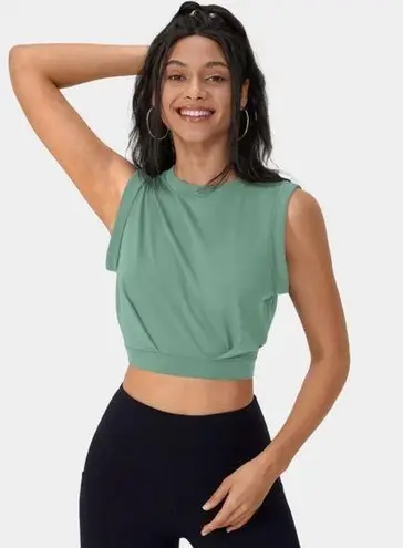 Halara  Crew Neck Sleeveless Cropped Yoga Tank Top