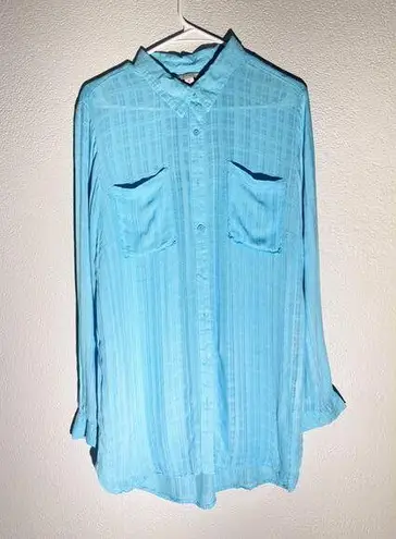 EST. 1946 Light Blue Textured Rayon Shirt – Size XLL